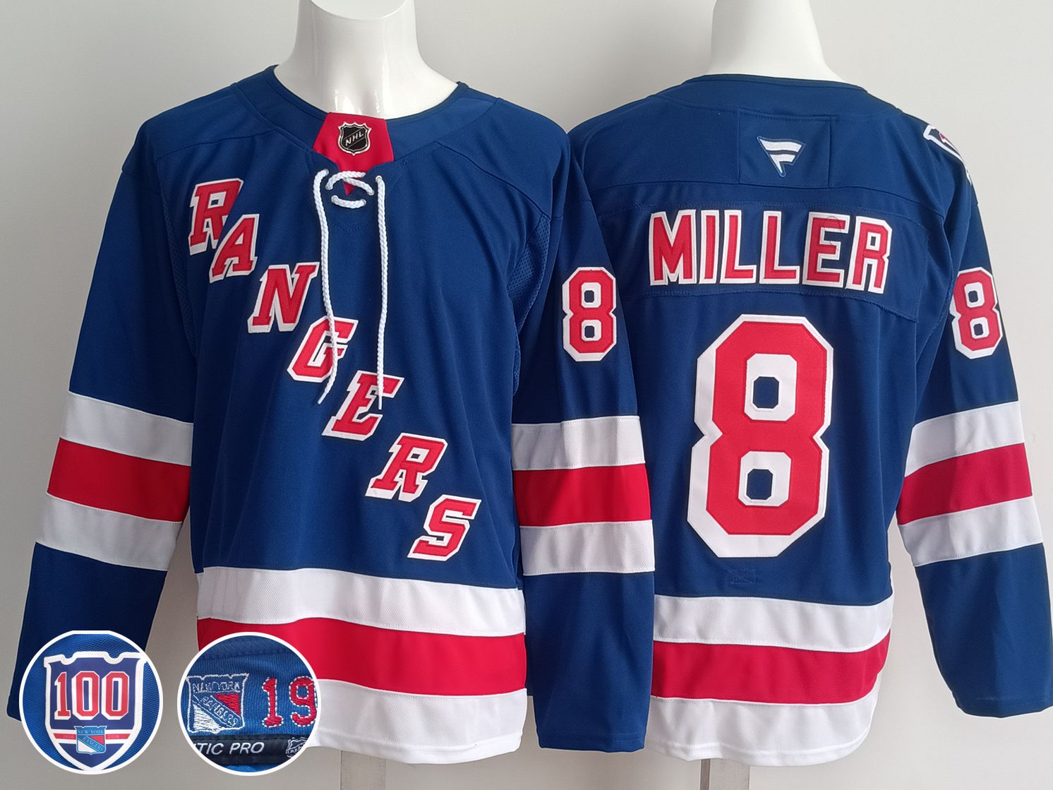 Men New York Rangers #8 Miller Blue 2025 Fanatics Home Premium NHL Jersey